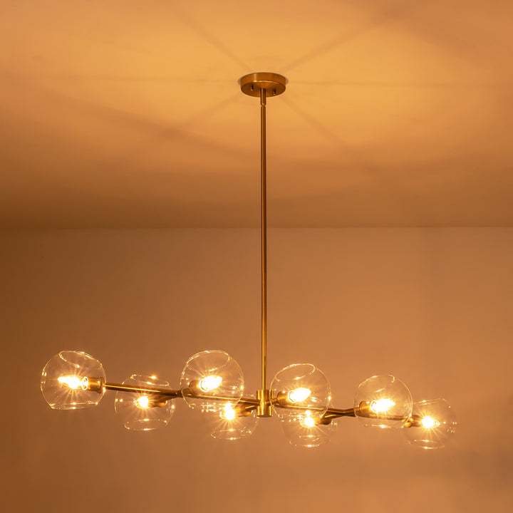Zenvia 8-Light Linear Globe Bubble Kitchen Island Pendant (48") My Store
