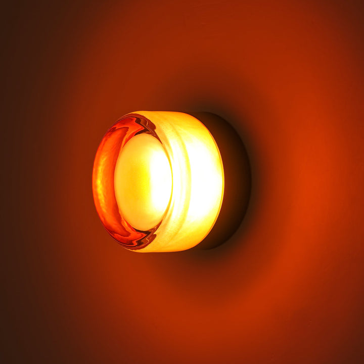 Auralux 1-Light Led Dimple Industrial Flush Mounted Sconce (4") My Store