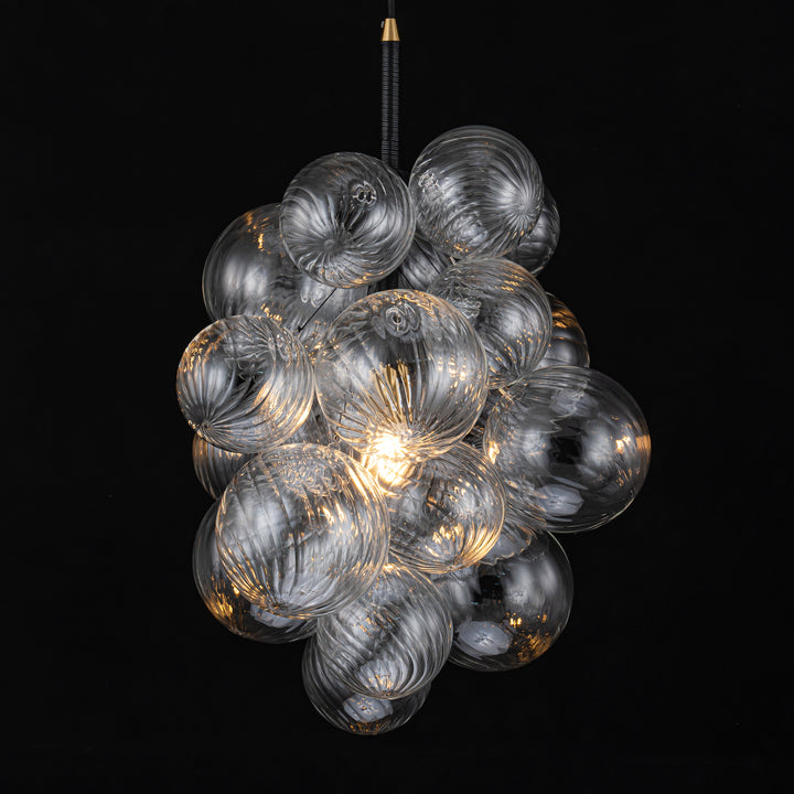 Orbina 1-Light Dimmable Glass Globe Bubble Contemporary Chandelier (21") My Store