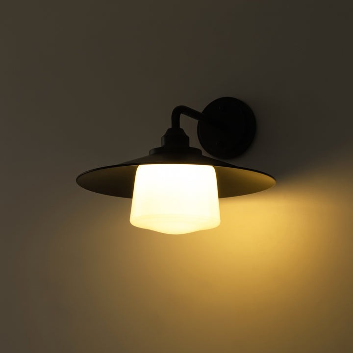 Tranquix 1-Light Outdoor Hardwired Traditional Wall Sconce (14") Brightelier