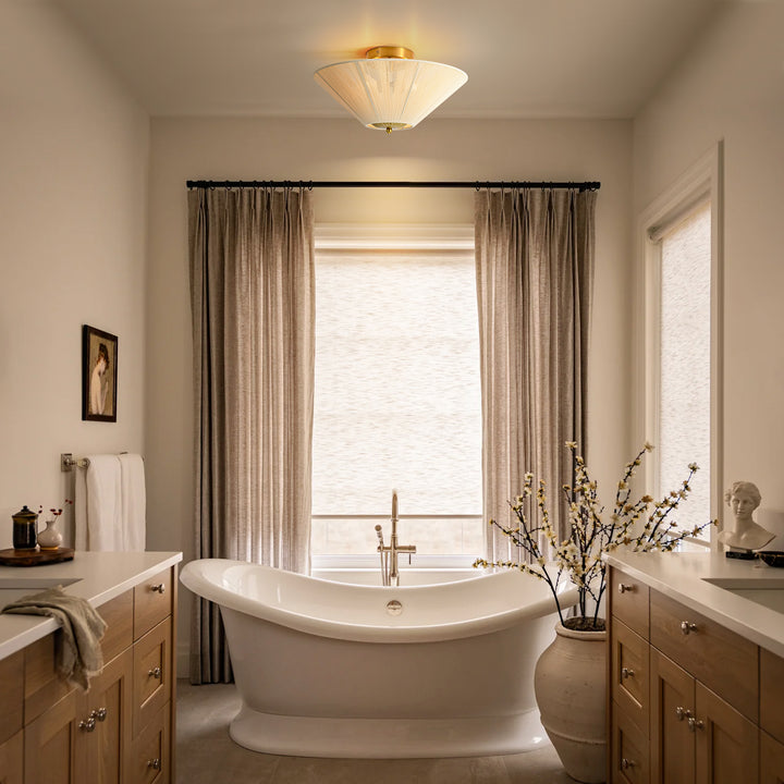 Rovista 2-Light Farmhouse Natural Rope Boho Semi-Flush Mount (15") My Store