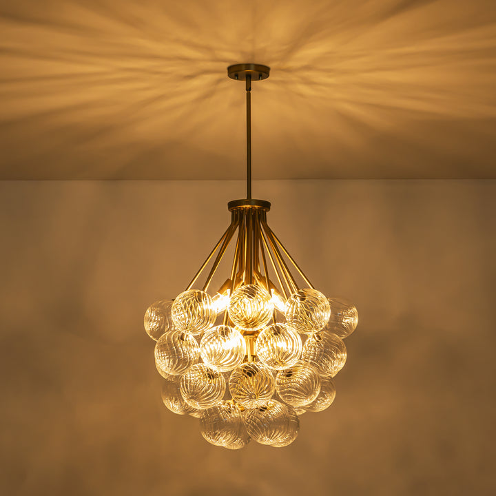 Orbina 12-Light Dimmable Glass Globe Sputnik Mid-Century Chandelier (26") Brightelier