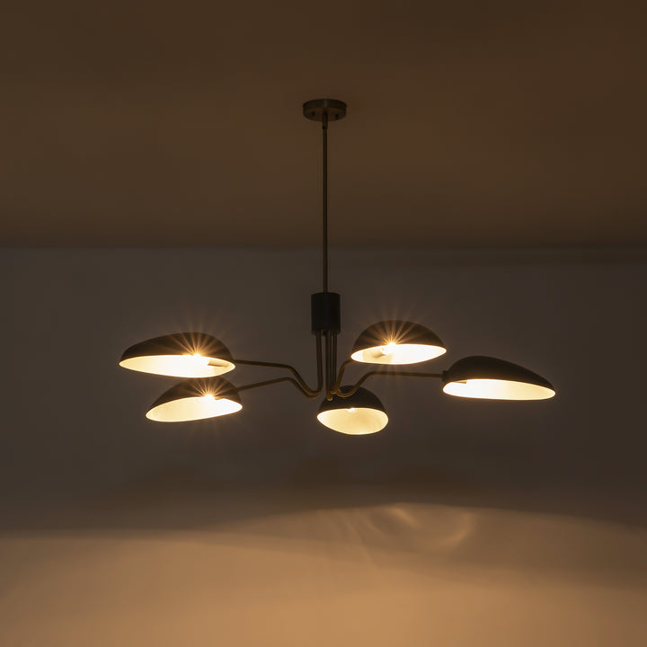 Sylvia 5-Light Dimmable Sputnik Mid-Century Chandelier (26") Brightelier