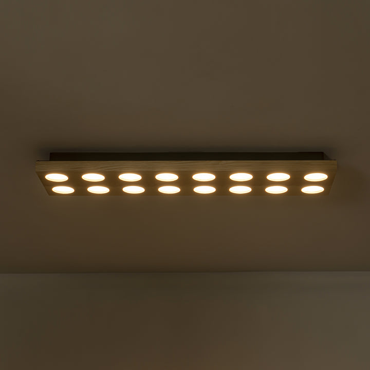 Lumisca Integrated LED Wood Rectangle Contemporary Flush Mount (31") Brightelier