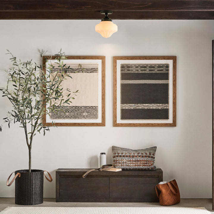 Terrana 1-Light lce-cream Semi-FlushMount Ceiling Light (9") Brightelier