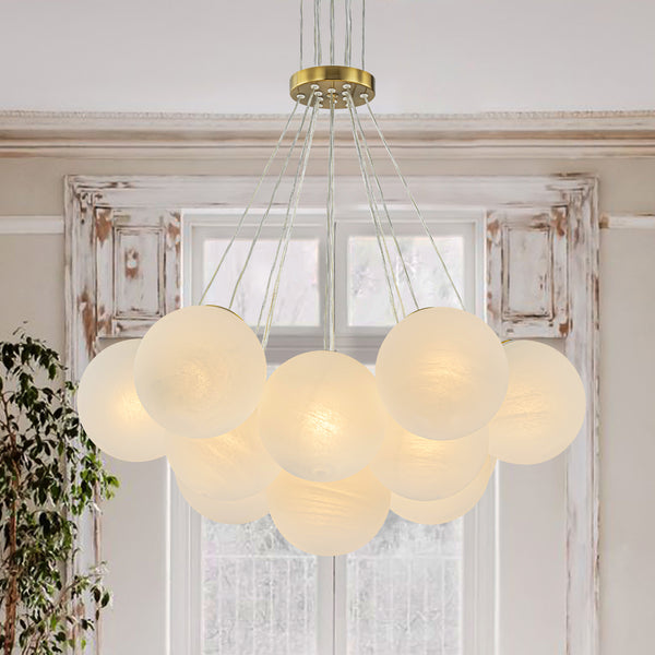 Orbina 13-Light Globe Bubble Traditional Chandelier (26")