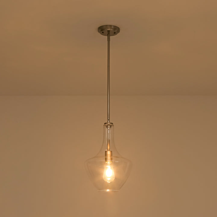Brillara 1-Light Dimmable Glass Mid-Century Modern Pendant (10") Brightelier
