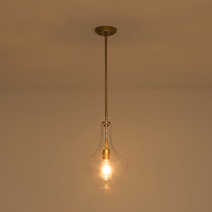 Brillara 1-Light Dimmable Glass Mid-Century Modern Pendant (10") Brightelier