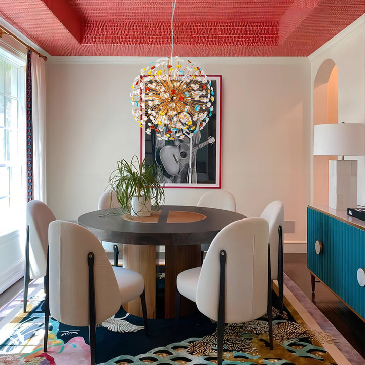 Eclipsa 12-Light Linear Crystal Starburst Firework Glam Pendant (22") My Store