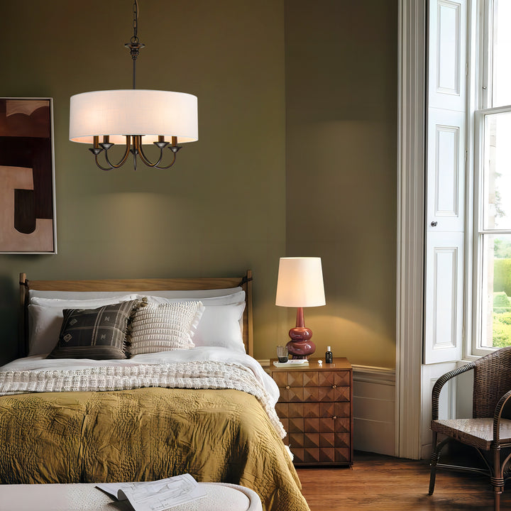 Brindlea 5-Light Dimmable Drum Traditional Chandelier (20") Brightelier