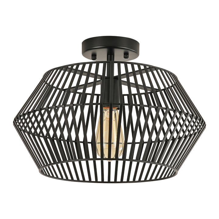 Arcluna 1-Light Dimmable Lantern Industrial Flush Mount (16") Brightelier