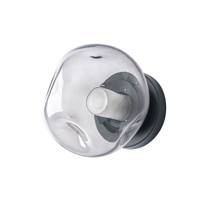 Hearthline 1-Light Unique Dimmable Modern Glass Shaded Ceiling Mounted Light (7") Brightelier