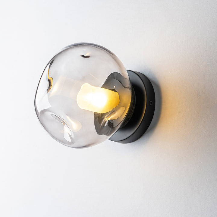 Hearthline 1-Light Unique Dimmable Modern Glass Shaded Ceiling Mounted Light (7") Brightelier