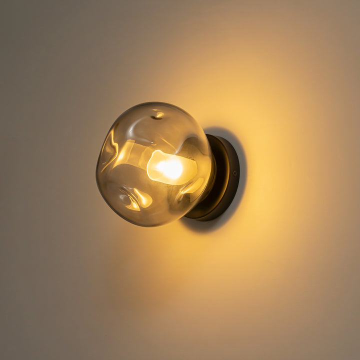 Hearthline 1-Light Unique Dimmable Modern Glass Shaded Ceiling Mounted Light (7") Brightelier