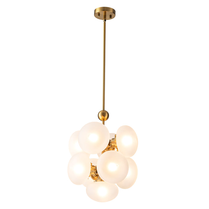 Velroa 9-Light Dimmable Glass Modern Globe Cluster Chandelier (15") Brightelier