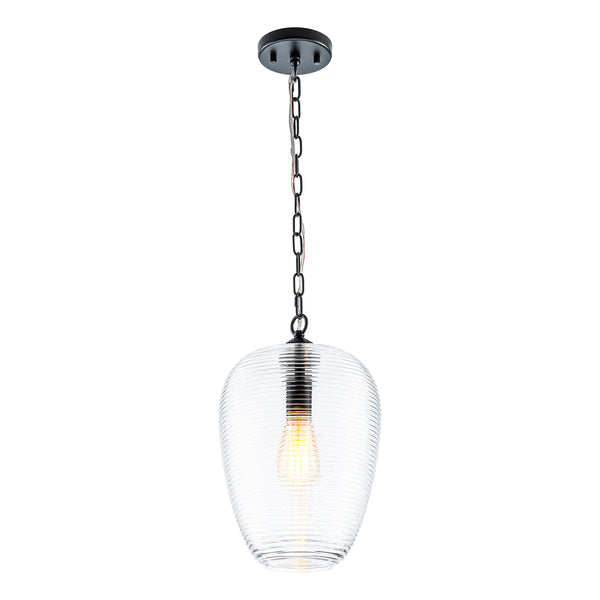Brillara 1-Light Dimmable Glass Farmhouse Pendant (9")