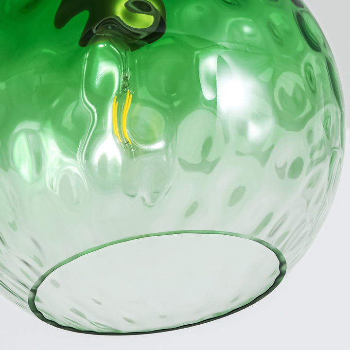 Sylvia 1-Light Dimmable Green Gradient Glass Transitional Globe Pendant (10") My Store