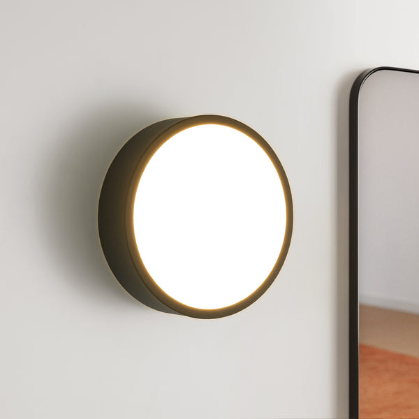 Zylla 1-Light Dimmable LED Minimalist Round Wall/Ceiling Mounted Light (7")