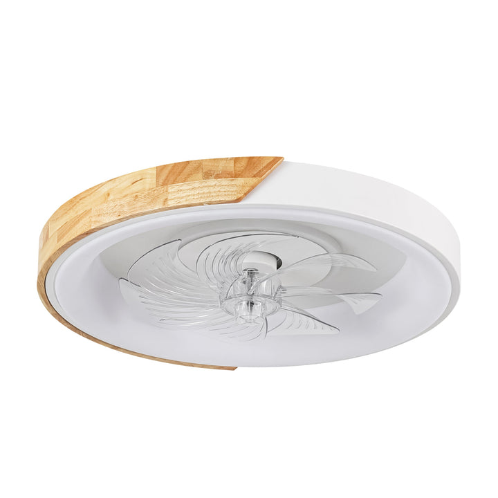 Auralyn 1-Light Dimmable Wood LED Country Round Ceiling Fan (19") My Store
