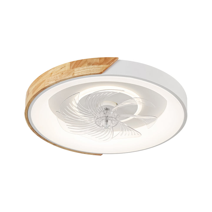 Auralyn 1-Light Dimmable Wood LED Country Round Ceiling Fan (19") My Store