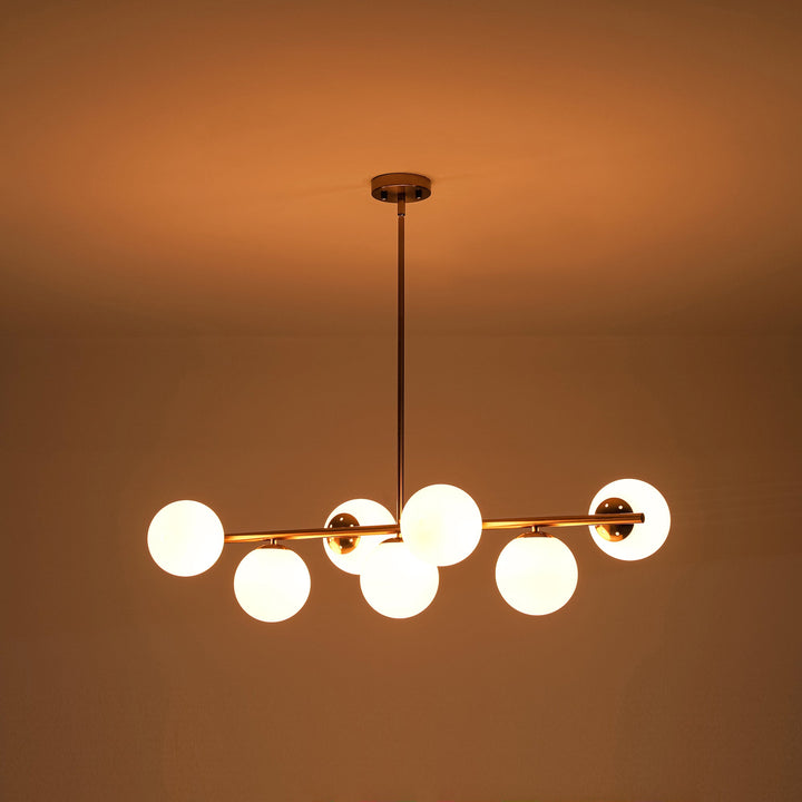 Veylin 7-Light Dimmable Glass Transitional Globe Chandelier (40") My Store