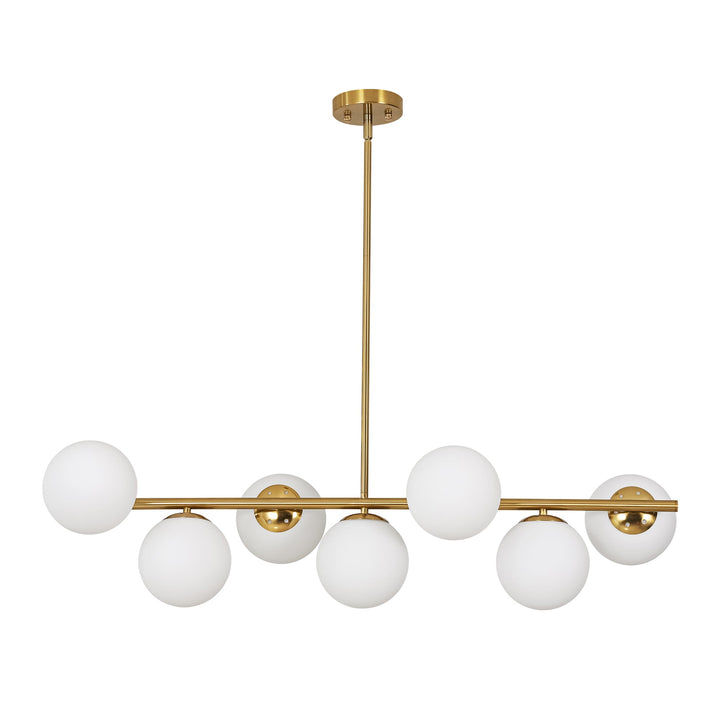 Veylin 7-Light Dimmable Glass Transitional Globe Chandelier (40") My Store
