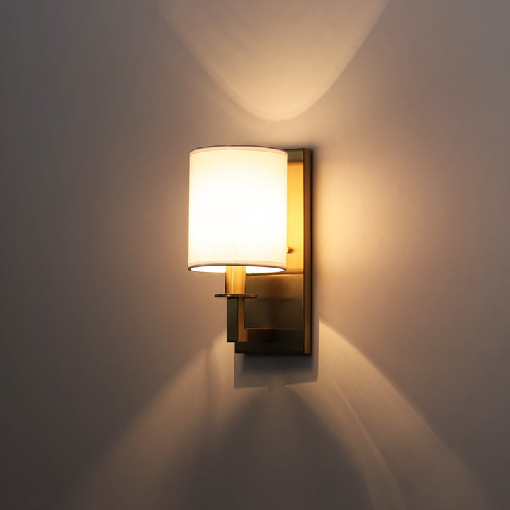 Tranquix 1-Light Dimmable Fabric Boho Shaded Wall Sconce (12") My Store