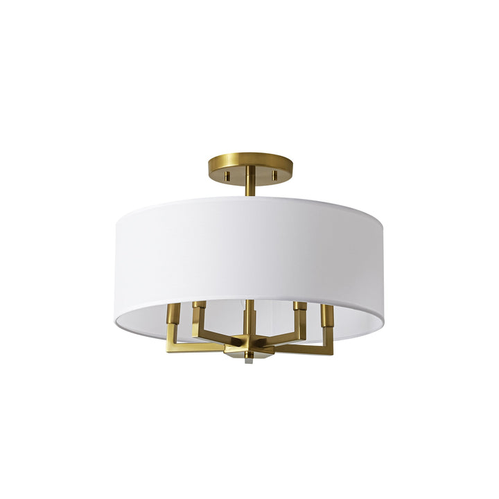 Rovista 5-Light Dimmable Fabric Boho Drum Semi-Flush Mount (20") My Store
