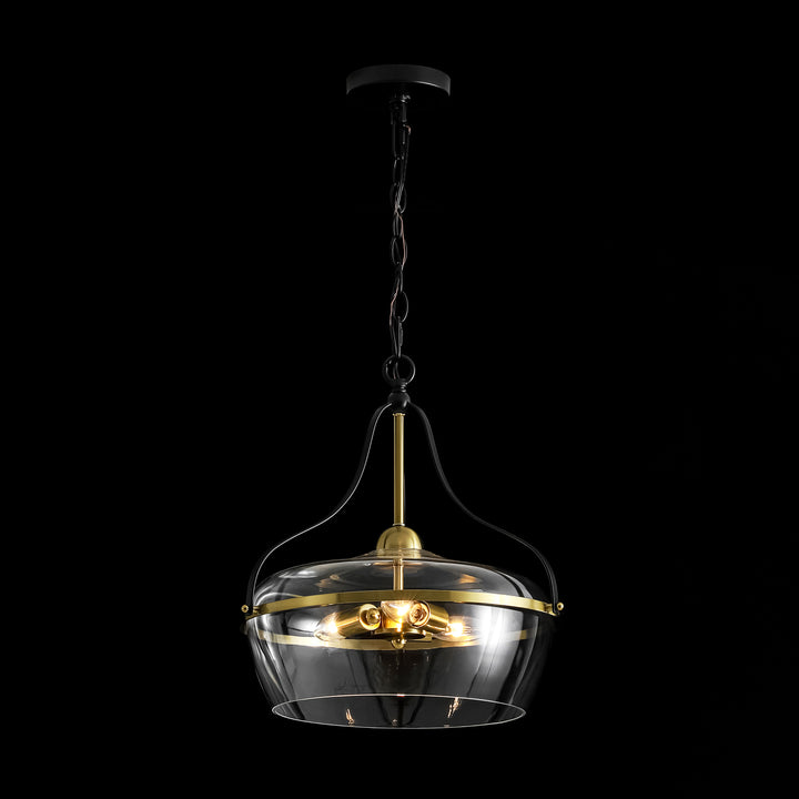 Trelham 3-Light Dimmable Glass Traditional Lantern Chandelier (16") My Store