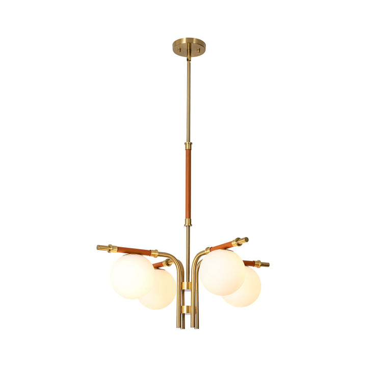 Veylin 4-Light Dimmable Glass Modern Globe Chandelier (27") Brightelier