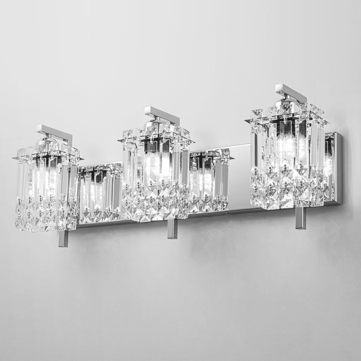 Glamorous 3-Light Crystal Wall Light for Vanity Space

3-Light Crystal Mirror Light for Luxurious Bathrooms

Crystal Glam 3-Light Wall Mount for Makeup Mirrors

Sophisticated 3-Light Crystal Wall Sconce for Hallways

3-Light Crystal Bathroom Vanity Sconce with Cut Glass

Polished 3-Light Crystal Wall Light for Glam Rooms

3-Light Sparkling Crystal Wall Fixture for Vanity Use

Modern Glam Vanity Light with 3 Crystal Shades
