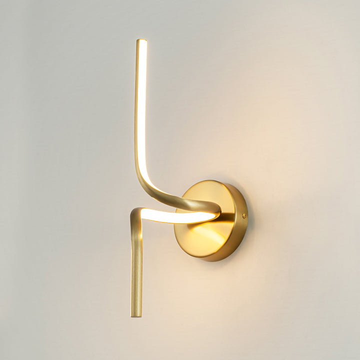 Avenlo 1-Light Dimmable LED Contemporary Curved Wall Sconce(15") My Store