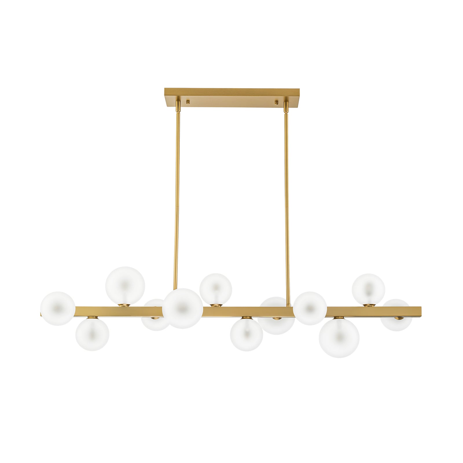 Zenvia 12-Light Kitchen Island Glass Sputnik Modern Chandelier (45")